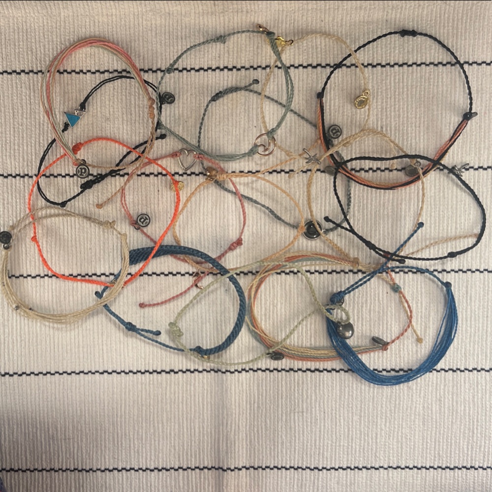 Pura Vida Colorful Adjustable Cord Bracelets - Multi Color Set